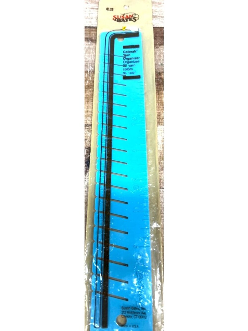 Susan Bates Colorak Yarn Organizer 20 Colors No. 14321 Blue Ruler Made In USA